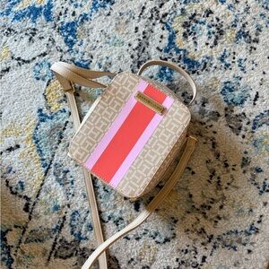 Tommy Hilfiger Beige and Pink Crossbody Bag